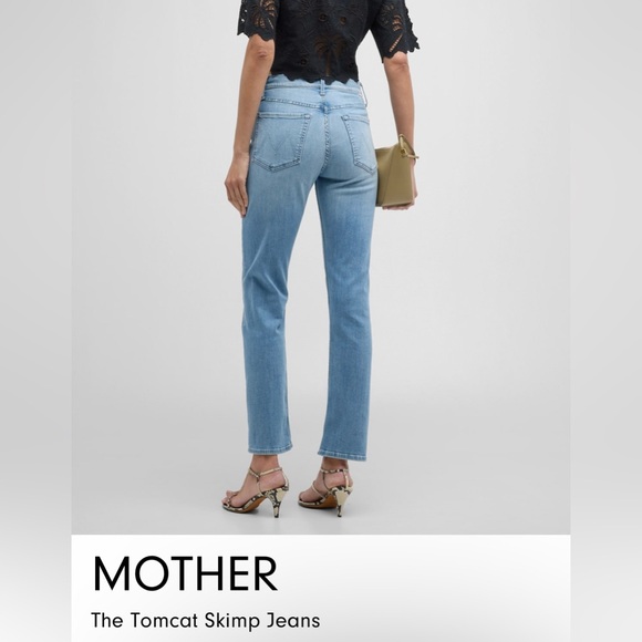 NWT MOTHER jeans. Tomcat Skimp jeans. Size 26. Faded light wash denim color - Picture 3 of 13